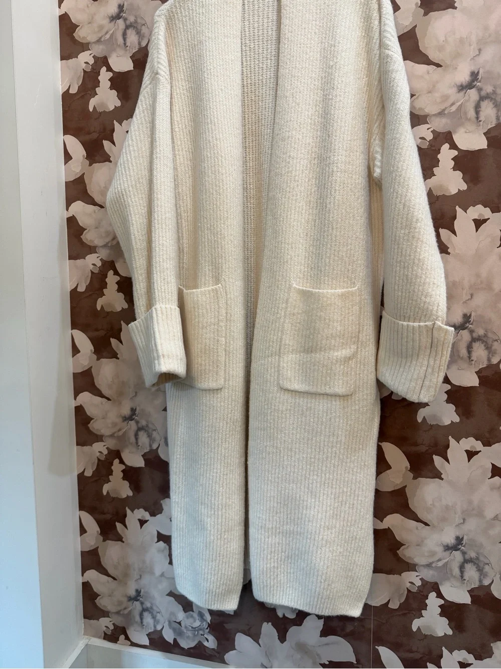 TALULAH Beckett Longline Cardigan in Ivory — New without tags